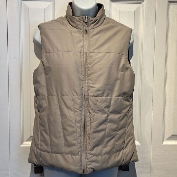 ‎Kirkland Signature Brown/Cream Reversible Vest Size S - Picture 9 of 13